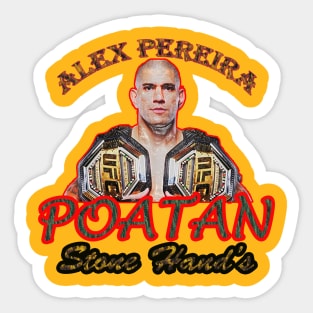 Alex pereira - poatan Sticker